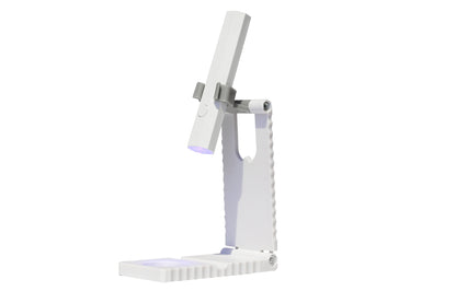 White Mini Handheld LED/UV Manicure Light with Digital Display & Fixed Stand - Portable One-Finger Curing Pen V888-ELOSUNG42761