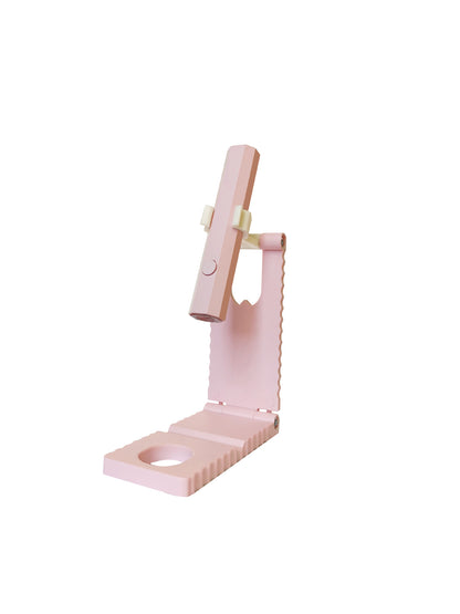 Pink Mini Handheld LED/UV Manicure Light with Digital Display & Fixed Stand - Portable One-Finger Curing Pen V888-ELOSUNG42762