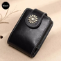 Black Sleek Compact PU Leather Flap-Top Lip Gloss Organizer with Built-in Mirror V888-ELOSUNG42770