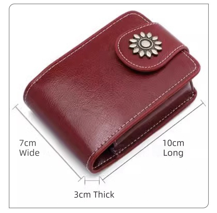 Brown Sleek Compact PU Leather Flap-Top Lip Gloss Organizer with Built-in Mirror V888-ELOSUNG42771