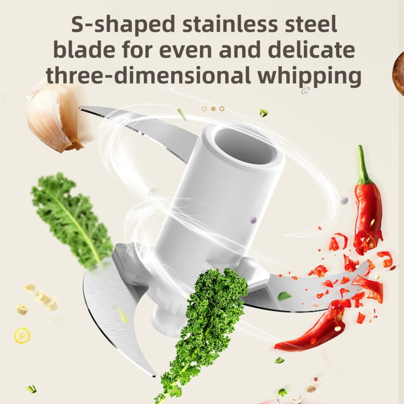 Coffee-Brown Wireless Electric Kitchen Grinder - Portable 150ml Baby Food Maker with 3 Stainless Steel V888-ELOSUNG42781