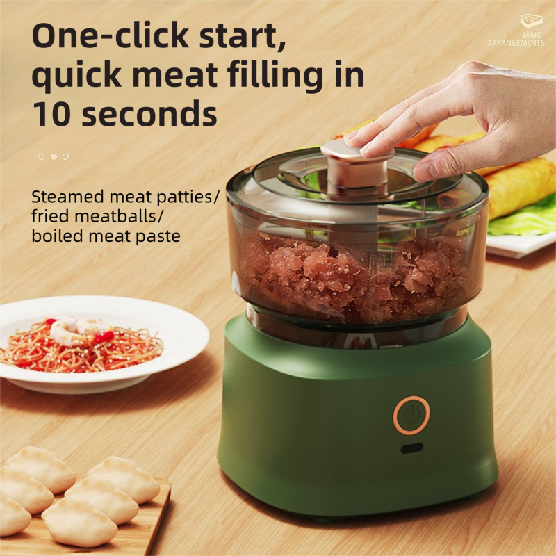 Coffee-Brown Wireless Electric Kitchen Grinder - Portable 150ml Baby Food Maker with 3 Stainless Steel V888-ELOSUNG42781