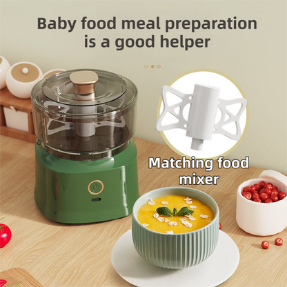 Coffee-Brown Wireless Electric Kitchen Grinder - Portable 150ml Baby Food Maker with 3 Stainless Steel V888-ELOSUNG42781