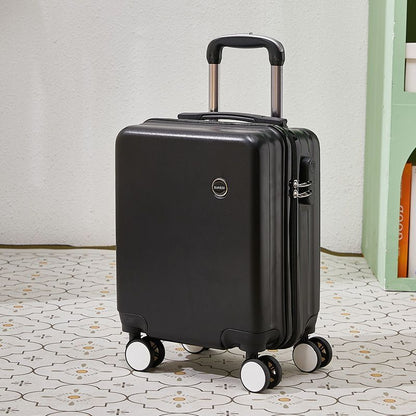 Black 14 Inch Lightweight Carry-on Luggage for heights under 1.6m - Underseat & Overhead Cabin Hardside V888-ELOSUNG42785