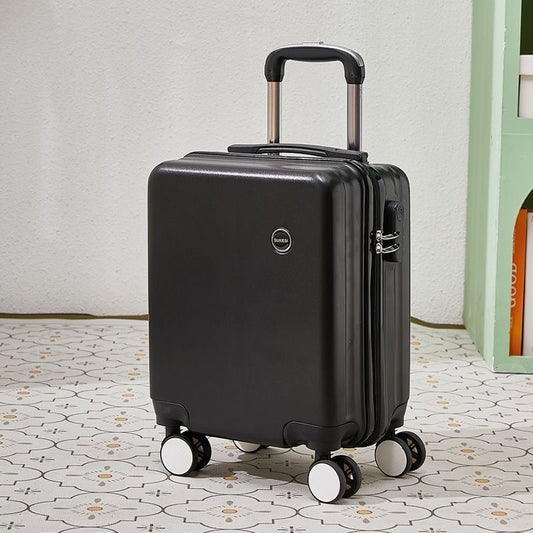 Black 16 Inch Lightweight Carry-on Luggage for heights under 1.6m - Underseat & Overhead Cabin Hardside V888-ELOSUNG42797