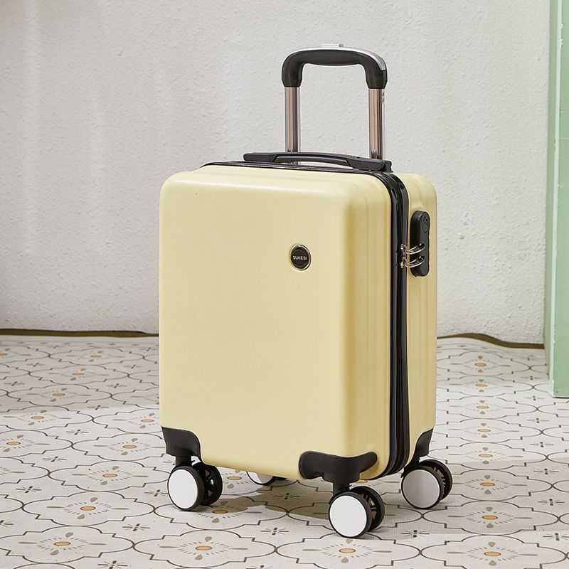 Yellow 16 Inch Lightweight Carry-on Luggage for heights over 1.6m - Underseat & Overhead Cabin Hardside V888-ELOSUNG42801