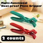 2-Count Non-Slip & Scald Plate Gripper - Heat-Resistant Silicone & Nylon, Kitchen Ergonomic Multi-Functional V888-ELOSUNG42826