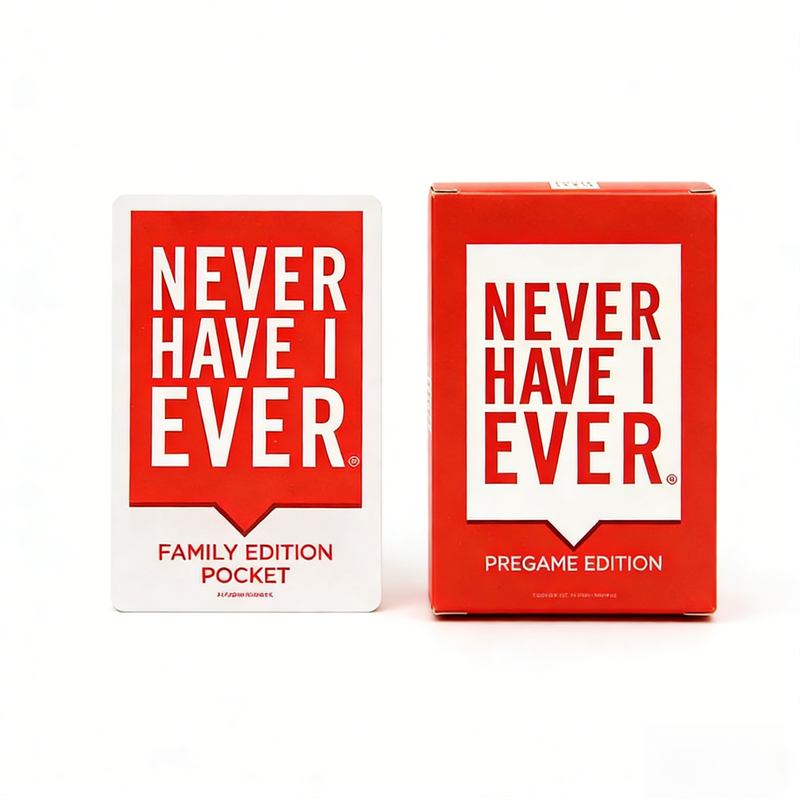 2-Pack Never Have I Ever Card Game(Red & White Sets) - Interactive Party Tabletop Game & Hilarious Social V888-ELOSUNG42829