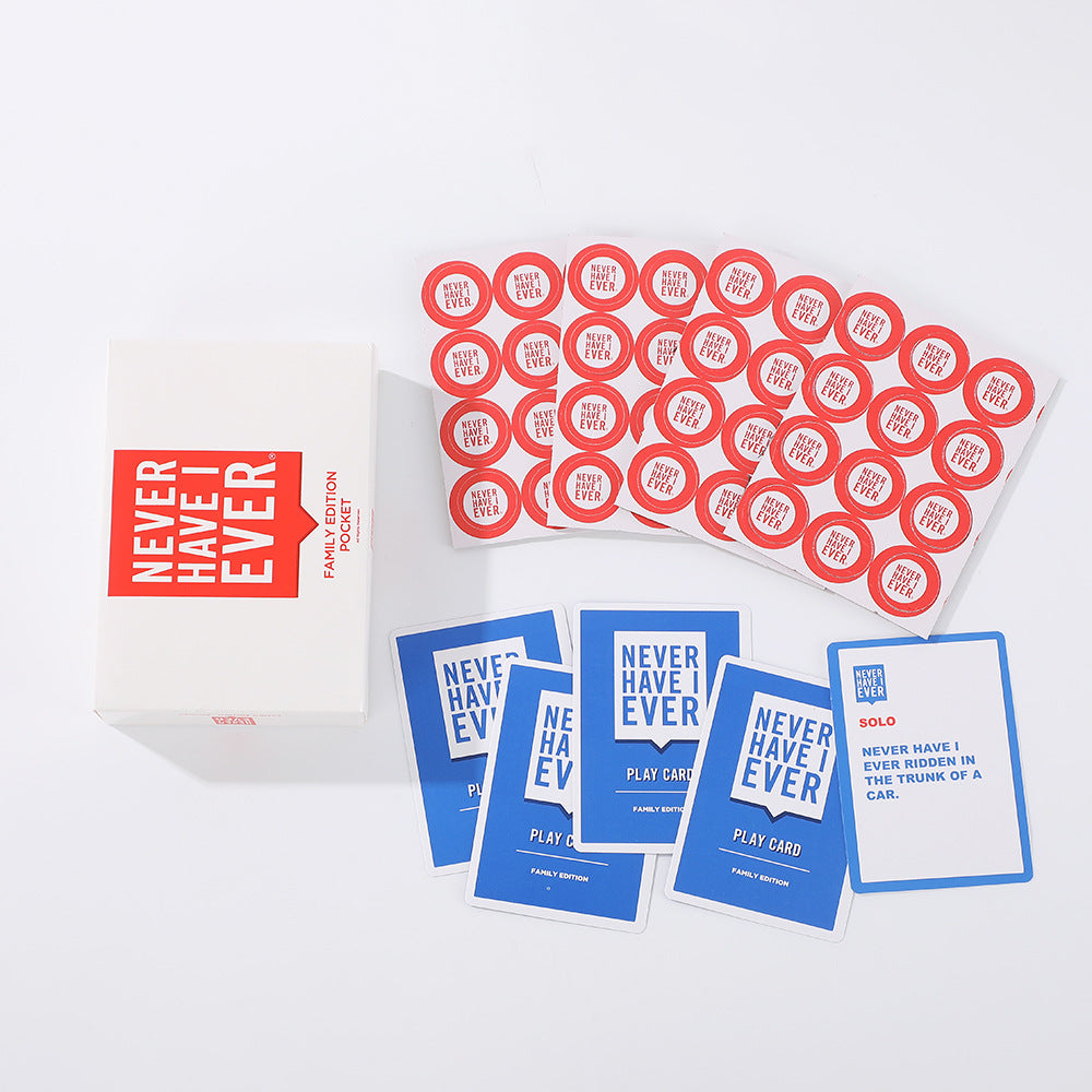 2-Pack Never Have I Ever Card Game(Red & White Sets) - Interactive Party Tabletop Game & Hilarious Social V888-ELOSUNG42829