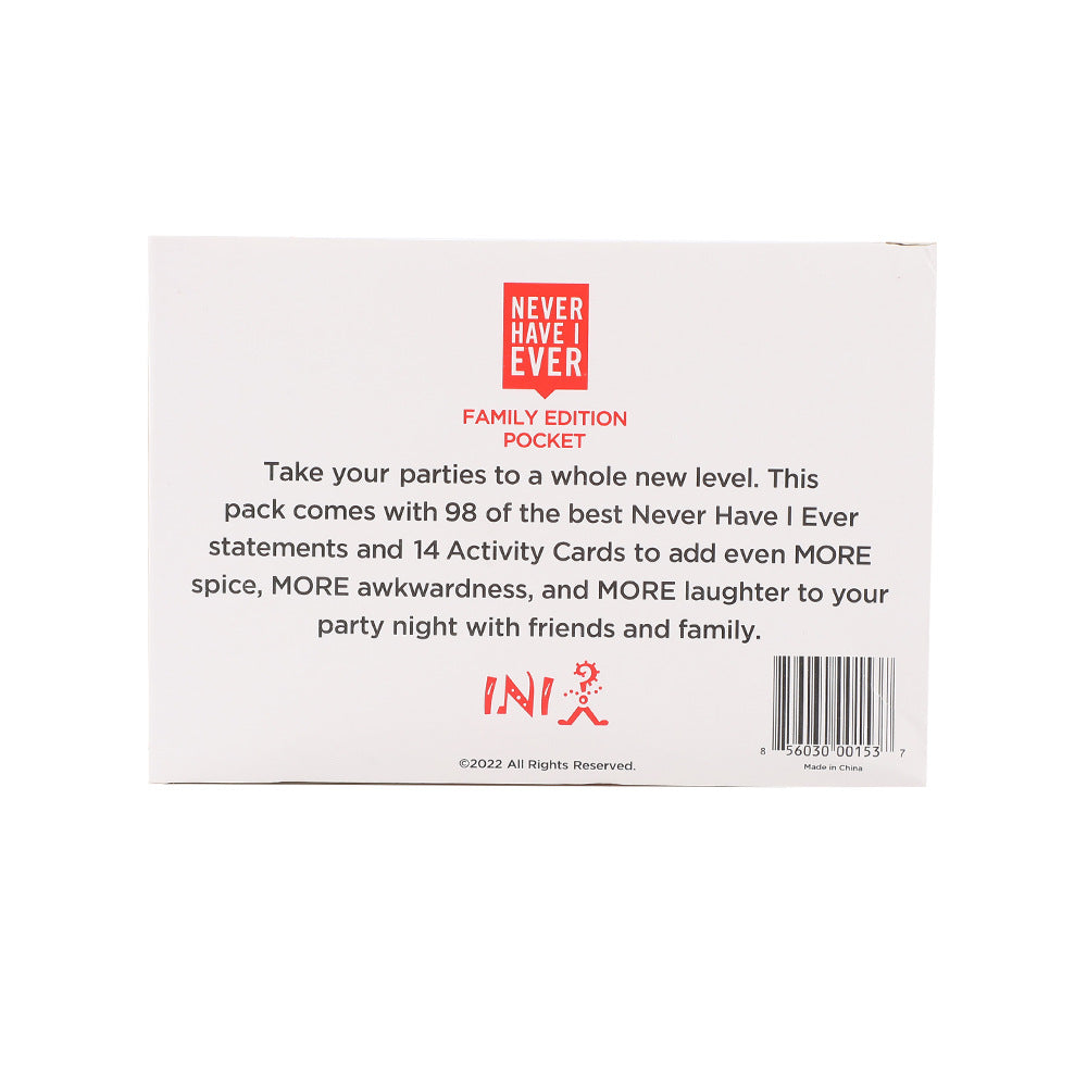 2-Pack Never Have I Ever Card Game(Red & White Sets) - Interactive Party Tabletop Game & Hilarious Social V888-ELOSUNG42829