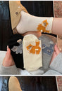 6-Pair Cute 3D Cartoon Cat Mid Socks - Breathable & Odor-Resistant Cotton Blend with Fun & Quirky Cat Pattern V888-ELOSUNG42832