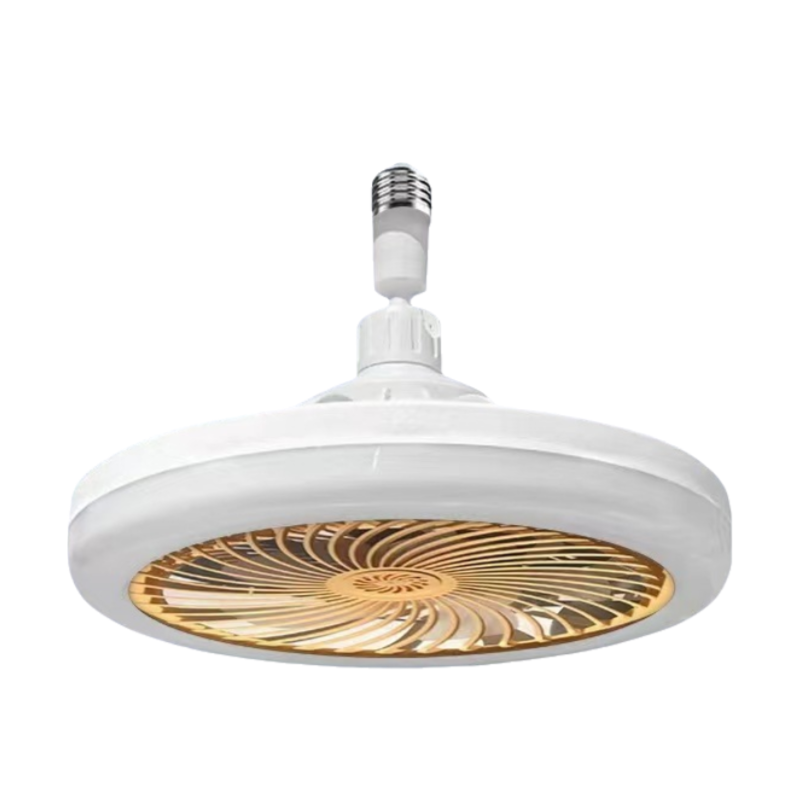 Yellow Quiet Remote LED Ceiling Fan Light with Aromatherapy Slot and Removable E27 Base Socket - Timer & V888-ELOSUNG42843