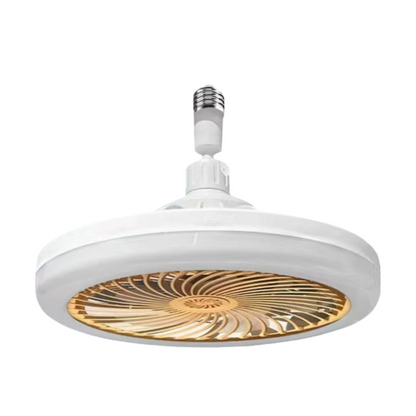 Yellow Quiet Remote LED Ceiling Fan Light with Aromatherapy Slot and Removable E27 Base Socket - Timer & V888-ELOSUNG42843