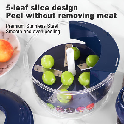 Blue Automatic Grape Peeler Machine - High-Efficiency & Mess-Free, Electric Fruit Skin Remover for Home V888-ELOSUNG42845