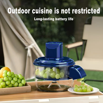 Blue Automatic Grape Peeler Machine - High-Efficiency & Mess-Free, Electric Fruit Skin Remover for Home V888-ELOSUNG42845