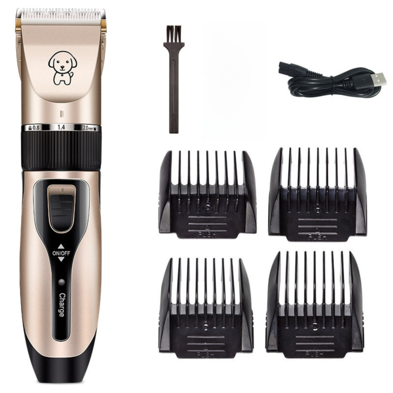 Gold K5 Lightweight Pet Precision Grooming Clipper - USB Rechargable, Low Noise Dog & Cat Hair Trimmer with V888-ELOSUNG42846