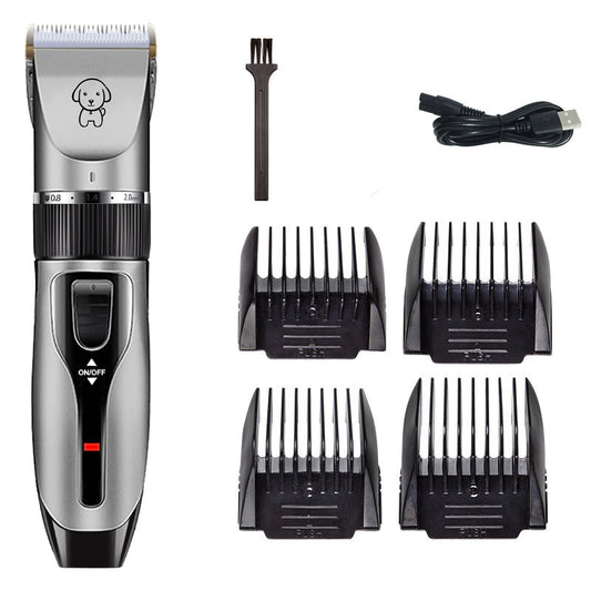 Black K5 Lightweight Pet Precision Grooming Clipper - USB Rechargable, Low Noise Dog & Cat Hair Trimmer with V888-ELOSUNG42847