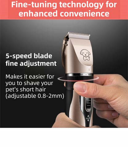 Black K5 Lightweight Pet Precision Grooming Clipper - USB Rechargable, Low Noise Dog & Cat Hair Trimmer with V888-ELOSUNG42847