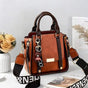 Caramel Trendy Vertical Square PU Leather Moto Crossbody Bag & Tote with 5-Pocket Organized Compartments & V888-ELOSUNG42850