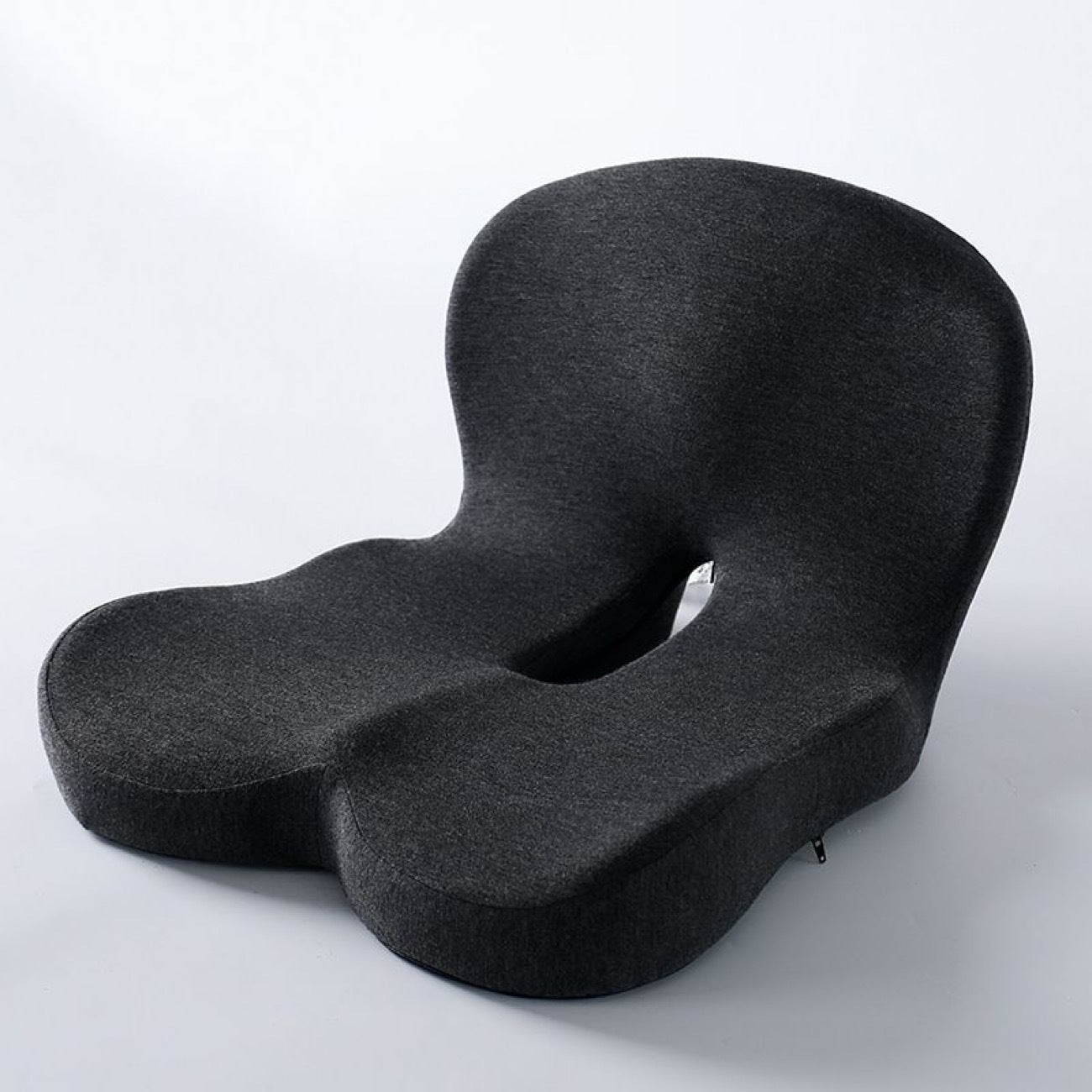 Black Ergonomic Memory Foam Seat Cushion & Lumbar Support(44x42x32CM) - Relieves Sciatica & Corrects Posture V888-ELOSUNG42855
