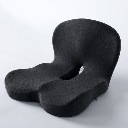 Black Ergonomic Memory Foam Seat Cushion & Lumbar Support(44x42x32CM) - Relieves Sciatica & Corrects Posture V888-ELOSUNG42855