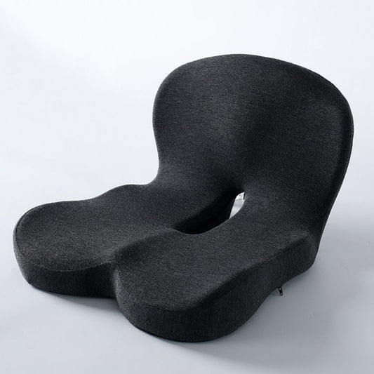 Black Ergonomic Memory Foam Seat Cushion & Lumbar Support(44x42x32CM) - Relieves Sciatica & Corrects Posture V888-ELOSUNG42855