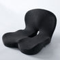 Black Ergonomic Memory Foam Seat Cushion & Lumbar Support(44x42x32CM) - Relieves Sciatica & Corrects Posture V888-ELOSUNG42855