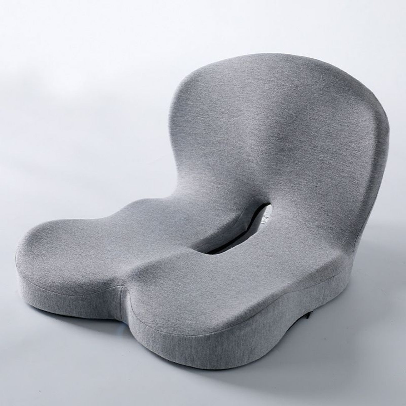Grey Ergonomic Memory Foam Seat Cushion & Lumbar Support(44x42x32CM) - Relieves Sciatica & Corrects Posture V888-ELOSUNG42856