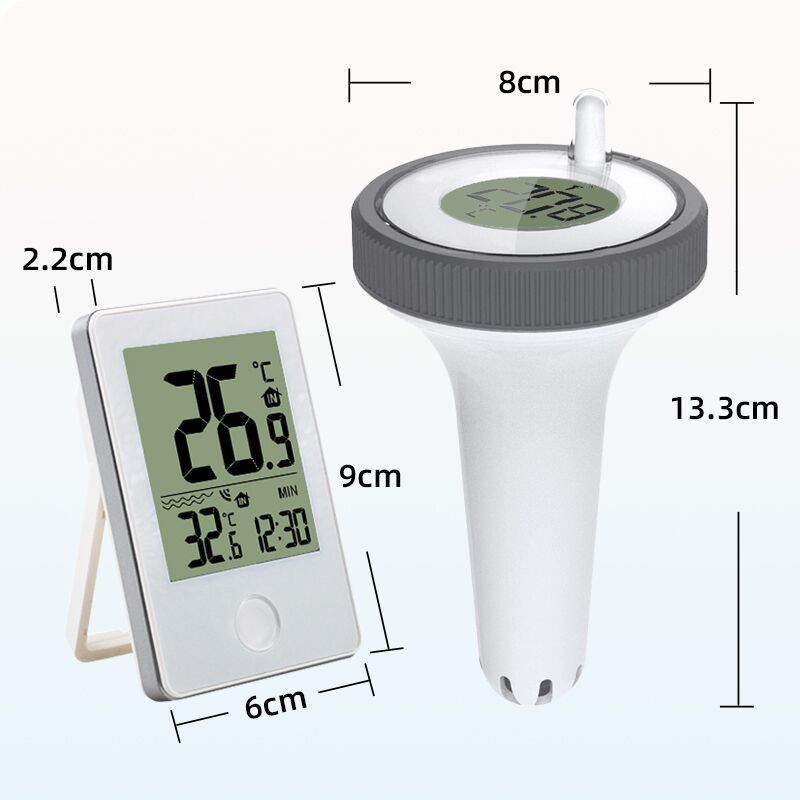 Wireless Pool Thermometer with Indoor Receiver(60M Range) - IPX7 Remote Floating Water Temperature Sensor for V888-ELOSUNG42873