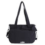 Black Puffy Quilted Nylon Hobo & Crossbody Bag with Cute Bowknot - Trendy Large-Capacity Handbag with V888-ELOSUNG42889