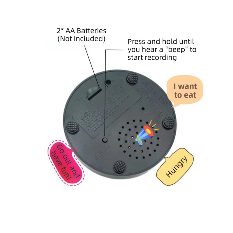4-Pack Durable Dog-Talking Buttons & Recordable Voice Boxes - Interactive Vibrant Colors Speech Training Toy V888-ELOSUNG42892