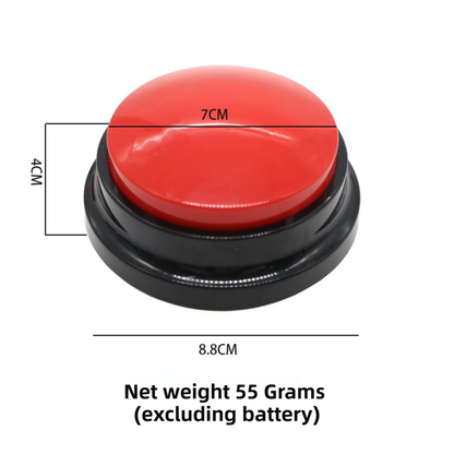 4-Pack Durable Dog-Talking Buttons & Recordable Voice Boxes - Interactive Vibrant Colors Speech Training Toy V888-ELOSUNG42892