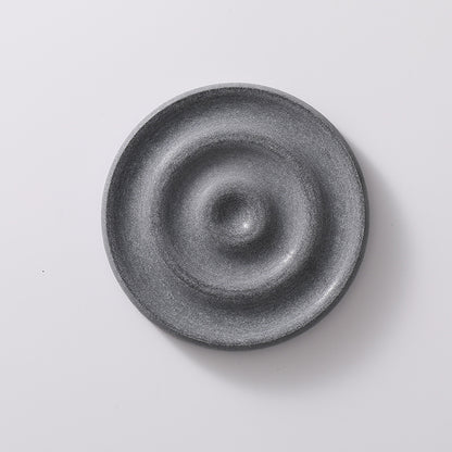 6-Pack Dark Grey Instant Dry Diatomite Round Coaster Tray(10x10CM) - Ultra-Absorbent Bathroom Sink Caddy & V888-ELOSUNG42921