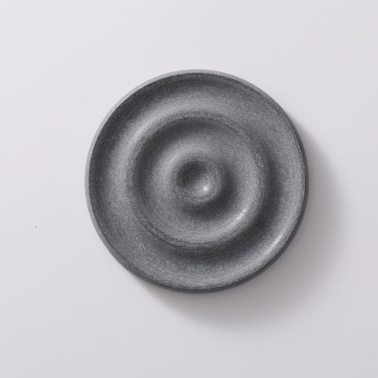 6-Pack Dark Grey Instant Dry Diatomite Round Coaster Tray(10x10CM) - Ultra-Absorbent Bathroom Sink Caddy & V888-ELOSUNG42921