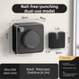 Black 4.2M Heavy Duty Invisible Retractable Clothesline - Rustproof & Drill-Free Laundry Hanger with 20kg V888-ELOSUNG42928
