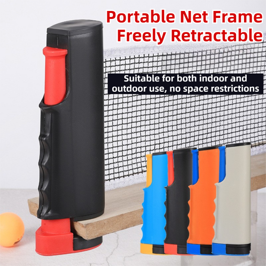 Black Portable Table Tennis Set with 2 Paddles, 3 Balls and Carry Bag - 165cm Retractable Ping Pong Net & V888-ELOSUNG42930