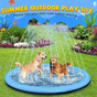 Portable Outdoor 1M Thickened Splash Pad for Pets & Kids - Summer Cooling Fountain for Backyard & Garden V888-ELOSUNG42950