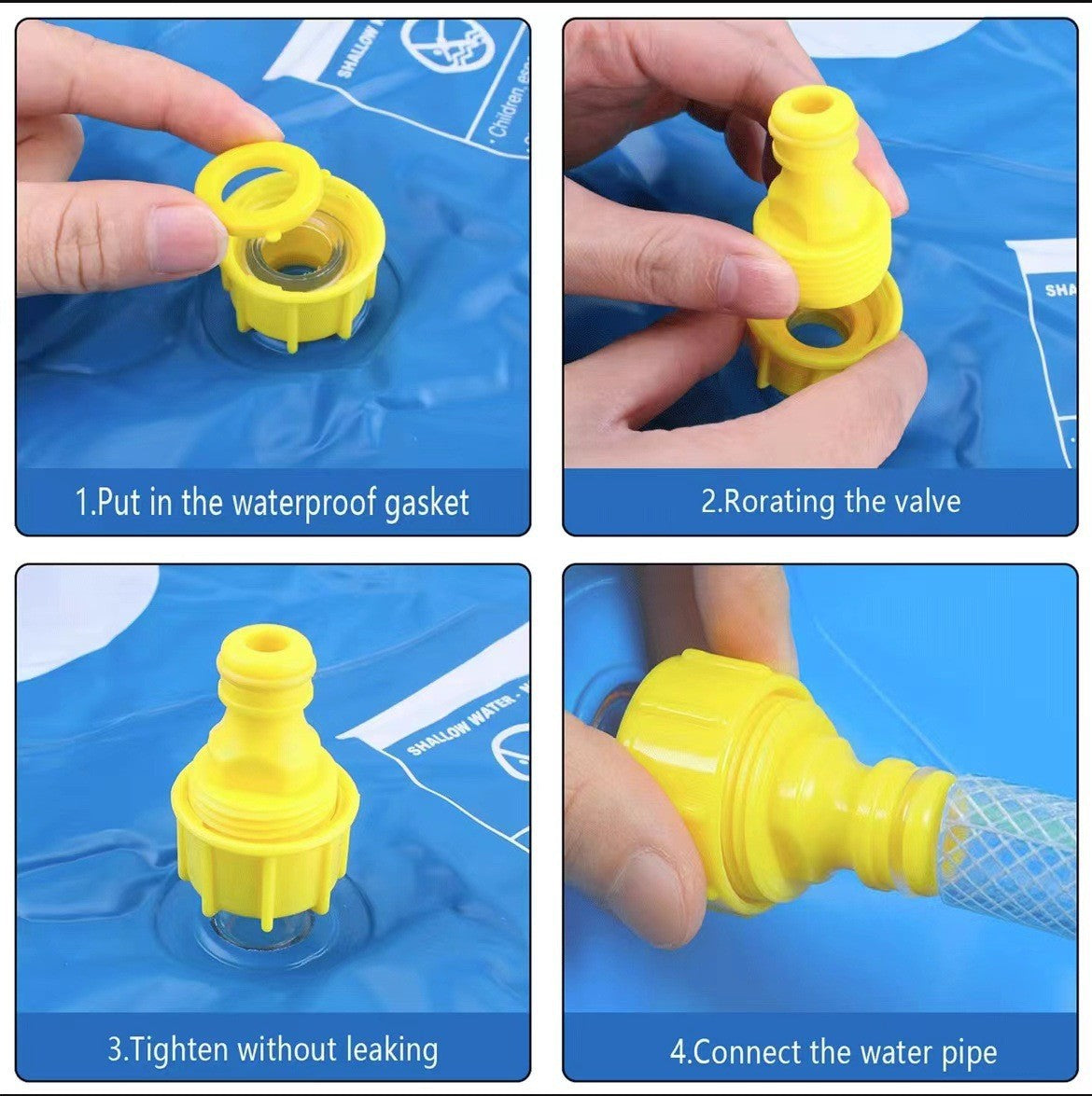 Portable Outdoor 1M Thickened Splash Pad for Pets & Kids - Summer Cooling Fountain for Backyard & Garden V888-ELOSUNG42950
