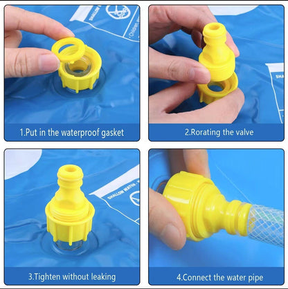 Portable Outdoor 1M Thickened Splash Pad for Pets & Kids - Summer Cooling Fountain for Backyard & Garden V888-ELOSUNG42950