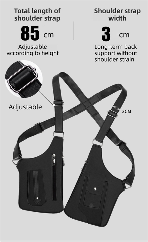 Army Green Multi-functional Expandable Men's Tactical Chest Rig Bag - Waterproof & Lightweight Retro Underarm V888-ELOSUNG42975
