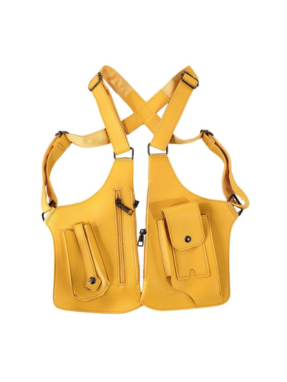 Yellow Multi-functional Expandable Men's Tactical Chest Rig Bag - Waterproof & Lightweight Retro Underarm Pack V888-ELOSUNG42977