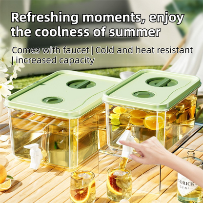 5L Compact Fridge-Ready Cold Drink Dispenser with Spigot, Timer and Infuser Filter - Food-Grade PP & Heat V888-ELOSUNG42987