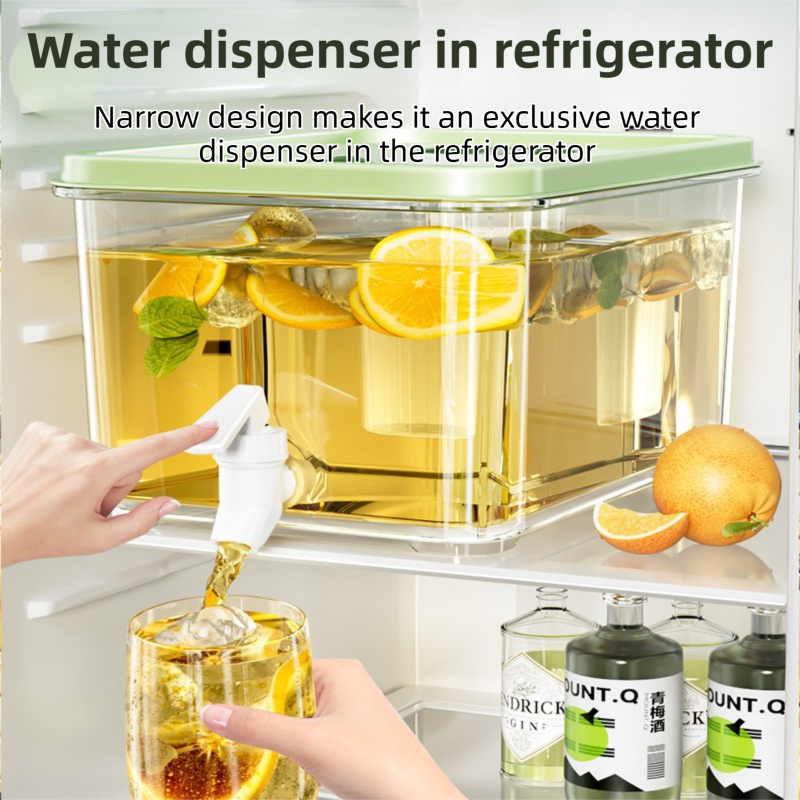 5L Compact Fridge-Ready Cold Drink Dispenser with Spigot, Timer and Infuser Filter - Food-Grade PP & Heat V888-ELOSUNG42987