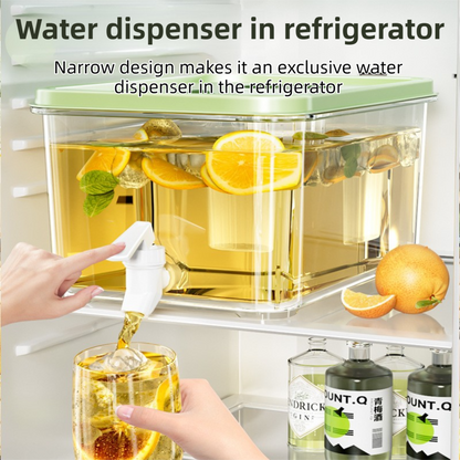 5L Compact Fridge-Ready Cold Drink Dispenser with Spigot, Timer and Infuser Filter - Food-Grade PP & Heat V888-ELOSUNG42987