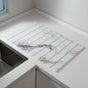 30x40cm Foldable Marble Pattern Kitchen Dish Drainer(Style 2) - Ultra-Absorbent Natural Stone Mat, V888-ELOSUNG42995