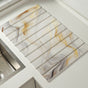 30x40cm Foldable Marble Pattern Kitchen Dish Drainer(Style 4) - Ultra-Absorbent Natural Stone Mat, V888-ELOSUNG42997