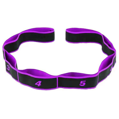 Purple 3 Pack Multi-Loop Yoga Stretching Strap with Numbered Sections 90cm Elastic Resistance Band for Dance V888-ELOSUNG43051