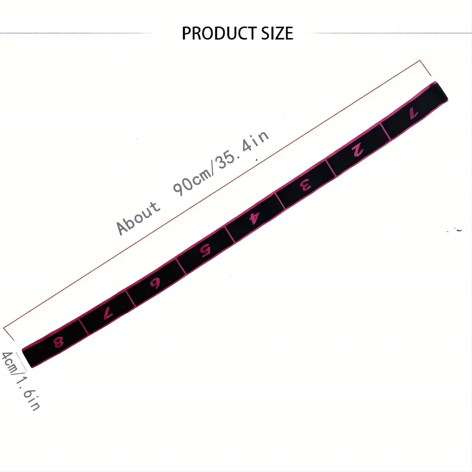 Purple 3 Pack Multi-Loop Yoga Stretching Strap with Numbered Sections 90cm Elastic Resistance Band for Dance V888-ELOSUNG43051