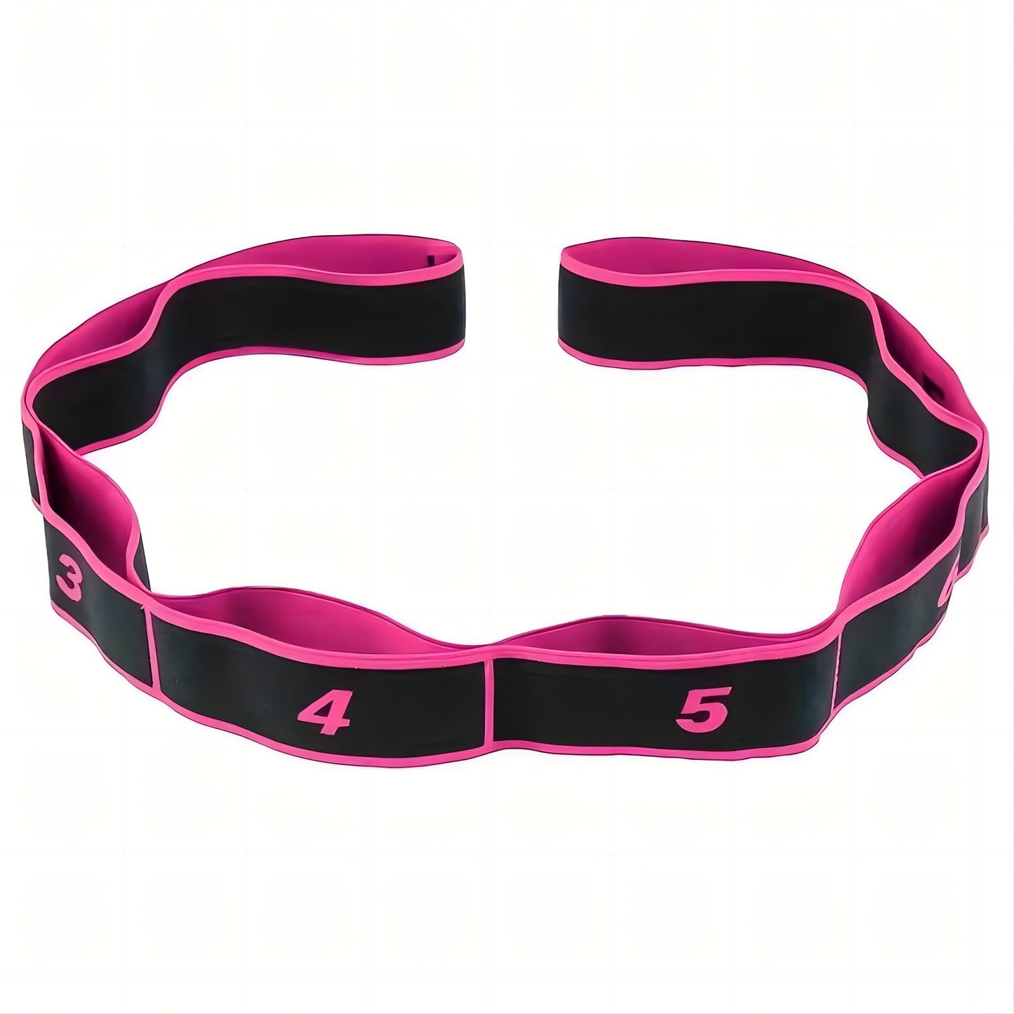 Pink 3 Pack Multi-Loop Yoga Stretching Strap with Numbered Sections 90cm Elastic Resistance Band for Dance V888-ELOSUNG43052