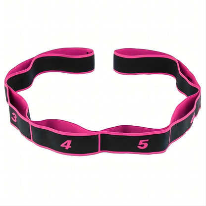Pink 3 Pack Multi-Loop Yoga Stretching Strap with Numbered Sections 90cm Elastic Resistance Band for Dance V888-ELOSUNG43052